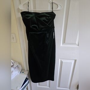 Express Black Strapless Gown for Cocktail